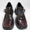 Womens Vagabond Shoemakers Dorah Buckle Shoes Bordo Polished Leather