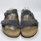 Mens BIRKENSTOCK Arizona Two Strap Sandals Charcoal Suede
