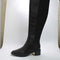 Womens Office Kelby Mixed Material Riding Boots Black Leather