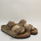 Mens Birkenstock Arizona Two Strap Taupe Suede Uk Size 7.5