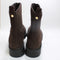 Womens Office Atticus Front Zip Chunky Boots Brown Suede Uk Size 5