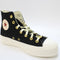 Odd Sizes - Converse All Star Lift Hi Black Egret Back Ally Brick - UK Sizes Right 5/Left 6