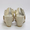 Womens Office Maiden Cross Strap Espadrille Wedge Gold Leather