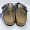 Mens BIRKENSTOCK Arizona Two Strap Sandals Charcoal Suede