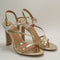 Womens Office Hannah Strappy Heeled Sandals Gold Uk Size 5