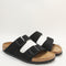 Womens Birkenstock Arizona Two Strap Suede Black Uk Size 5.5