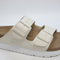 Womens Birkenstock Arizona Platform Flex Sandals Eggshell Uk Size 5.5 - OFFCUTS SHOES by OFFICE