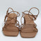 Womens Office Maria Knotted Block Heel Sandals Tan