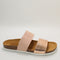 Womens Office Salinas Cork Footbed Sandals Nude Gold Mix Nubuck Uk Size 6