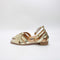 Womens Office Starstruck  Two Part Weave Sandals Gold