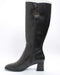 Womens Office Kleo  Block Heel Knee High Boots Black Leather