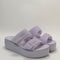 Womens Crocs Brooklyn Buckle Low Wedge Sandals Frosted Purple Moon Uk Size 6