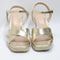 Womens Office Hattie  Two Part Cross Strap Wedge Gold