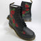 Womens Dr. Martens 1460 Vonda Floral Rose Black Leather Lace Up Boots - UK Size 6