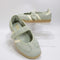 Womens adidas Samba Jane Ballet Trainers Halo Green Warm Vanilla Gold Metallic