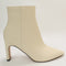 Womens Office Adele Slim Heel Ankle Boots Off White