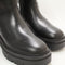 Womens Office Auto Buckle Detail Biker Boots Black Leather Uk Size 4