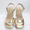 Womens OFFICE Helix Two Part Platform Heeled Sandals Gold