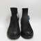 Womens OFFICE Avril Cleat Sole Buckle Boots Black Nubuck