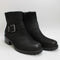 Womens OFFICE Avril Cleat Sole Buckle Boots Black Nubuck