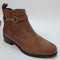 Womens Office Abloom Trim Detail Ankle Boots Tan Leather Uk Size 5