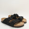 Womens Birkenstock Arizona Two Strap Suede Black Uk Size 5