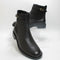 Womens OFFICE Allie Buckle Strap Ankle Chelsea Boots Black Leather