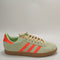 adidas Gazelle Trainers Semi Green Spark Solar Orange Gum Uk Size 5