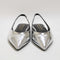 Womens Office Fling Pointed Sling Backs Silver