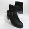 Womens OFFICE Avril Cleat Sole Buckle Boots Black Nubuck