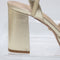 Womens OFFICE Helix Two Part Platform Heeled Sandals Gold