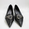 Womens Vagabond Shoemakers Hermine Buckle Point Shoes Black Leather