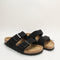 Womens Birkenstock Arizona Two Strap Suede Black Uk Size 5