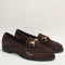 Womens Office Fountain Snaffle Trim Loafers Brown Suede Uk Size 5