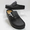 Womens BIRKENSTOCK Naples Wrapped Clogs Black Leather