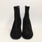 Womens Office Ash Cylinder Stacked Heel Boots Black Suede