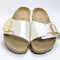 Womens BIRKENSTOCK Catalina Cushion Buckle Sandals Graceful Pearl White