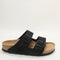 Womens Birkenstock Arizona Two Strap Suede Black Uk Size 5