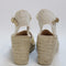 Womens Office Alex Closed Toe Espadrille Wedges Gold Leather