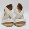 Womens Office Maiden Cross Strap Espadrille Wedge White Leather