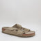 Mens Birkenstock Arizona Two Strap Soft Footbed Sandals Suede Faded Khaki Sfb Uk Size 8