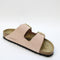 Womens Birkenstock Arizona Two Strap Soft Pink Nubuck Uk Size 5.5