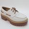 Womens Timberland Stone Street Boat Shoes White Full Grain Uk Size 4