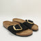 Womens Birkenstock Madrid Big Buckle Black Nubuck Uk Size 7.5