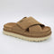 Odd Sizes - Womens UGG Goldenstar Cross Slides Chestnut - UK Sizes Right 5/Left 6