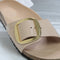 Womens BIRKENSTOCK Madrid Big Buckle High Shine Sandals New Beige