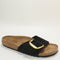 Womens Birkenstock Madrid Big Buckle Black Nubuck Uk Size 7.5