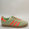 Womens Adidas Gazelle Trainers Semi Green Spark Solar Orange Gum Uk Size 6