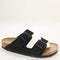 Womens Birkenstock Arizona Two Strap Suede Black Uk Size 7.5