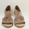 Womens Office Maiden Cross Strap Espadrille Wedge Taupe Suede Uk Size 6